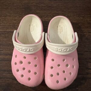 Crocs Kids Classic Clog - Pink and glow in the dark